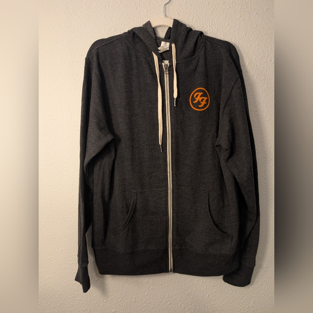 Foo fighters Gray Zip-Up Hoodie Medium